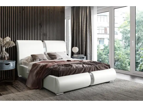 PRATO T1 łóżko tapicerowane 160x200 ze stelażem i pojemnikiem